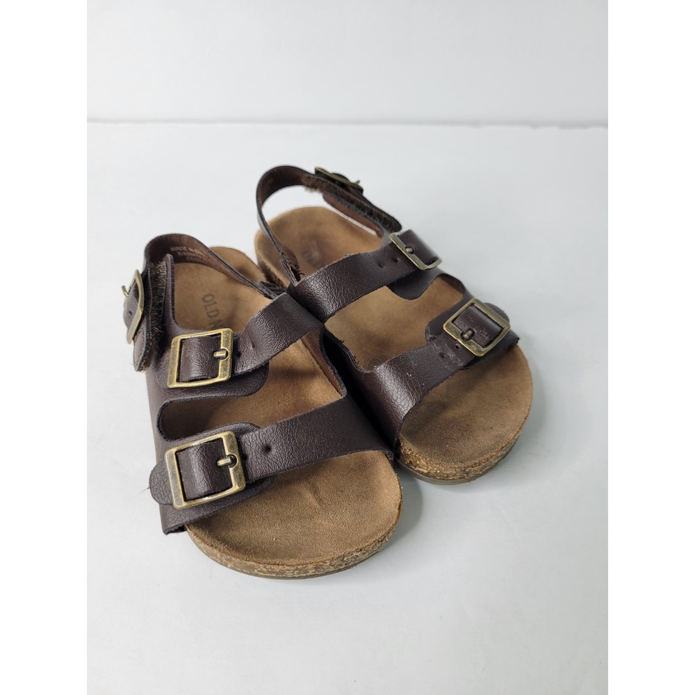 Old‎ Navy Toddler Boys Cognac Faux Leather Double Strap Sandals 5 852454-01